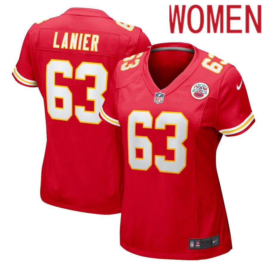 Women Kansas City Chiefs 63 Willie Lanier Nike Red Retired Player NFL Jersey